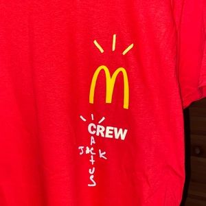 Unisex Cactus Jack Mcdonalds Crew Tee Shirt